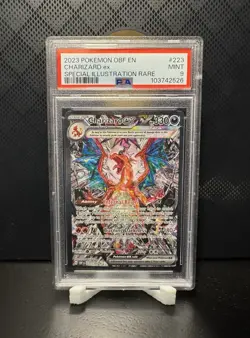2023 POKEMON OBF EN OBSIDIAN FLAMES SPECIAL ILLUSTRATION RARE CHARIZARD EX PSA 9 - Image 1