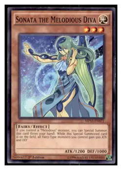 Yugioh Sonata the Melodious Diva #MP15-EN071 2015 Mega-Tins Mega Pack LP - Image 1