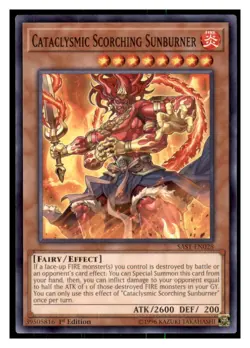 Yugioh Cataclysmic Scorching Sunburner #SAST-EN028 Savage Strike LP - Image 1