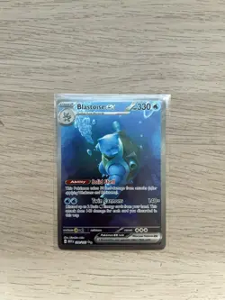 PokÃ©mon TCG Blastoise EX 200/165 Scarlet Violet 151 SAR Holo Card - Image 1