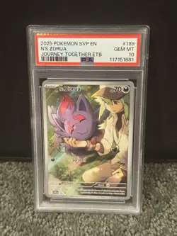 N's Zorua 189 Scarlet & Violet Promo Card PSA 10 - Image 1