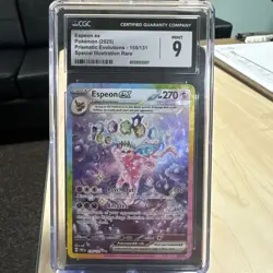 CGC 9 MINT Espeon EX Pre EN 155/131 SIR Pokemon Prismatic Evolutions Eevee - Image 1