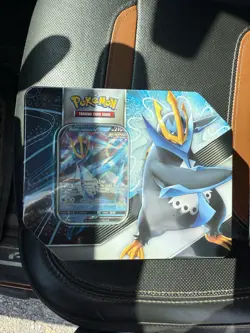 Pokemon TCG V Strikers EMPOLEON V Tin 5 Booster Card Packs Factory Sealed NEW - Image 1