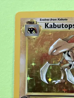 PokÃ©mon TCG Original Fossil Set Kabutops Card 9/62 1st Edition Rare Holo - Image 6