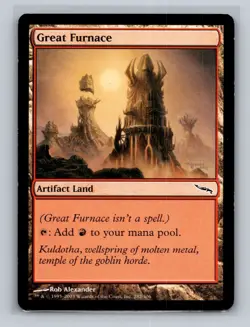 (2x) MTG Great Furnace (282/306 Mirrodin) & (067/076 Duel Decks) LP-MP - Image 1