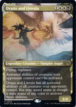 Drana and Linvala (Showcase) - March of the Machine - Magic MTG NM - Image 1