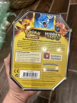 Pokemon Hidden Fates Tins Charizard Gyarados Raichu GX Boxes - Set of 3 - Image 4