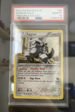 PokÃ©mon TCG Aggron Holo Rare Card Dragons Exalted 2012 80/124 - Image 1