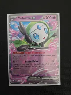 Pokemon TCG Meloetta EX Black Bolt Double Rare Holo Card 044/086 - Image 1