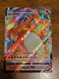 Pokemon Holo Charizard VMAX Darkness Ablaze Ultra Rare Full Art 020/189 NM Card - Image 1
