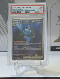 2023 Pokemon MEW EN Blastoise EX Spec Illustration Rare PSA 9 - Image 1