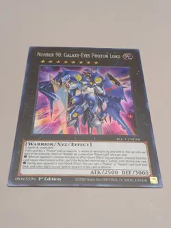 Yugioh Number 90: Galaxy-Eyes Photon Lord BLC1-EN018 Ultra Rare 1st Ed SILVER NM - Image 1