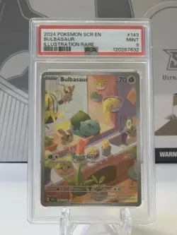 2024 POKEMON SCR EN-STELLAR CROWN ILLUSTRATION RARE #143 BULBASAUR PSA 9 - Image 1