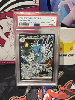 Kingdra EX 131 PokÃ©mon TCG Scarlet & Violet Black Star Promo Holo Card PSA 9 - Image 1