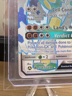 PokÃ©mon Zygarde GX TCG Full Art Ultra Rare Holo Card SV65/SV94 - Image 10