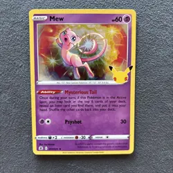 Pokemon 25th anniversary Mew 011/025 Celebrations Holo Near Mint - Image 1