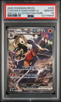 Pokemon 2025 Cynthias Garchomp ex 232/182 SIR Destined Rivals GEM MINT PSA 10 - Image 1