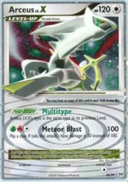 Moderately Played, English Pokemon Holo Arceus LV.X - 95/99 - Rare Holo LV.X Pla - Image 1