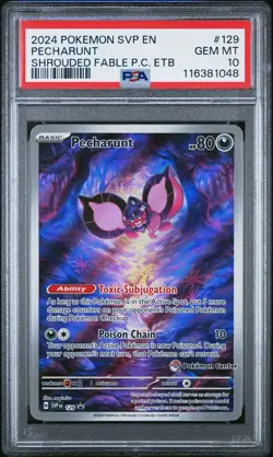 PSA 10 Pecharunt 129 Pokemon Center Stamp Shrouded Fable GEM MINT Pokemon - Image 1