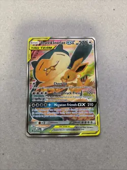 Pokemon Eevee and Snorlax SM169 Tag Team GX Near Mint Condition - Image 2