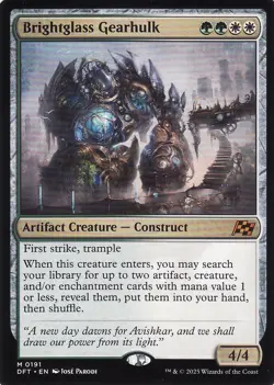 Magic MTG Brightglass Gearhulk DFT 0191 Regular Mythic - NM condition - Image 1