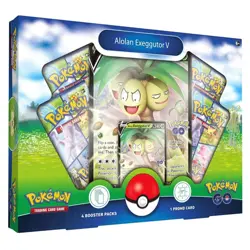 Pokemon Go Alolan Exeggutor V Collection Box 4 Booster Pack Set Sealed - Image 1