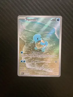 PokÃ©mon TCG Squirtle 170/165 Scarlet & Violet 151 Illustration Rare Holo Card NM - Image 1