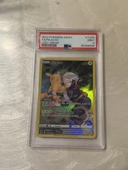 Pokemon Pikachu TG05/TG30 Swsh11: Lost Origin Trainer Gallery Holo PSA 9 MINT   - Image 1