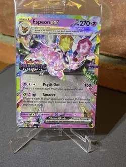 PokÃ©mon TCG Espeon EX Prismatic Evolutions Promo Card 034/131 Stamped Sealed - Image 2