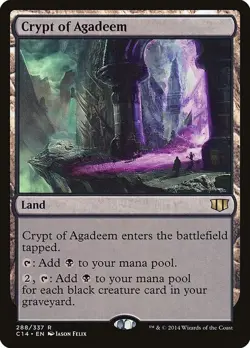MTG Crypt of Agadeem â€“ Zendikar â€“ Rare â€“ Lightly Played - Image 1