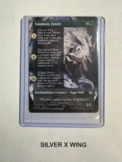 Summon: Fenrir Borderless  x1, MTG, Magic the Gathering, Final Fantasy, FIN, NM - Image 1
