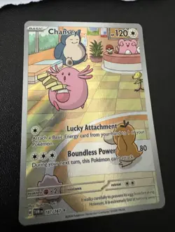 PokÃ©mon TCG Chansey Twilight Masquerade Holo Card 187/167 - Image 1