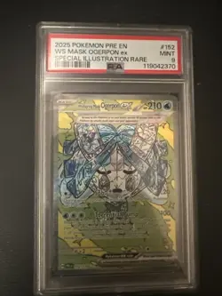 PokÃ©mon TCG Wellspring Mask Ogerpon EX Prismatic Ev Card 152/131 Sir Psa 9 - Image 1