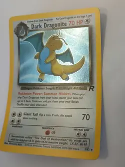 PokÃ©mon Dark Dragonite Holo Rare TCG Card 5/82 LP-NM+ Vintage Team Rocket *Clean - Image 2