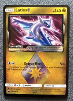 2018 Pokemon Sun & Moon - Celestial Storm Latios Prism Star #108/168 Holo NM - Image 1