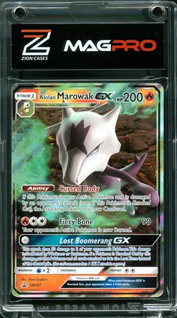 2019 TCG Pokemon #SM187 Alolan Marowak GX HOLO Sun and Moon Black Star Promo MP - Image 2