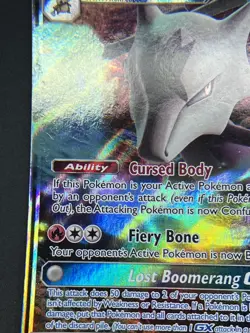2019 TCG Pokemon #SM187 Alolan Marowak GX HOLO Sun and Moon Black Star Promo MP - Image 3