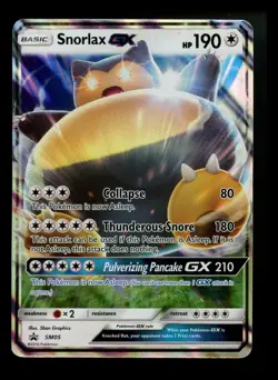 Snorlax GX SM05 Black Star Promo 2016 Holo Rare PokÃ©mon Card TCG - Image 1