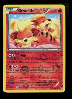 Growlithe RC4/RC25 Legendary Treasures 2013 Radiant Collection PokÃ©mon Card TCG - Image 1