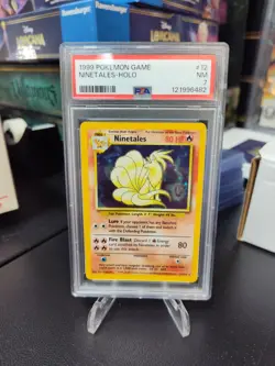 1999 POKEMON BASE SET UNLIMITED 12/102 NINETALES RARE HOLO PSA 7 - Image 1