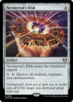 NM-Mint, English MTG Regular Nevinyrral's Disk Commander Masters Magic the Gathe - Image 1