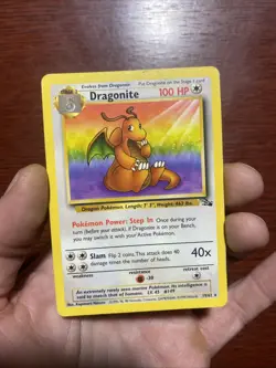 Dragonite Fossil 19/62 Pokemon TCG WOTC 1999 Vintage Regular Unlimited Rare C472 - Image 1