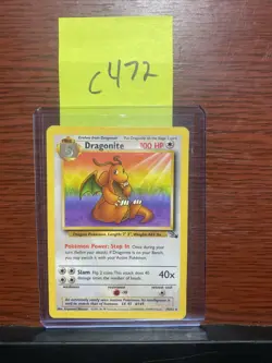 Dragonite Fossil 19/62 Pokemon TCG WOTC 1999 Vintage Regular Unlimited Rare C472 - Image 7