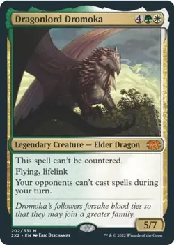 MTG English Dragonlord Dromoka NM Normal Double Masters 2022 - Image 1
