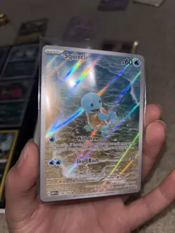 PokÃ©mon TCG Squirtle 170/165 Scarlet & Violet 151 Illustration Rare Holo Card - Image 1