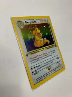 PokÃ©mon TCG Dragonite Fossil Holo Card 4/62 1st Edition Holo Rare M - NM - Image 3