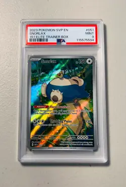 2023 PokÃ©mon Snorlax #051 PSA 9 Scarlet & Violet 151 ETB Promo Card Holo - Image 1