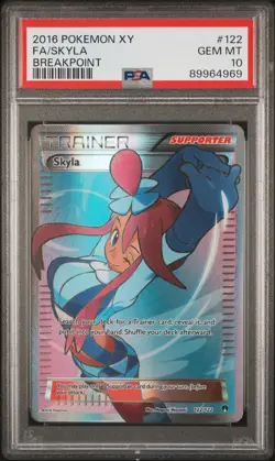 Pokemon Skyla 122/122 PSA 10 Gem Mint XY Breakpoint Full Art Trainer 2016 - Image 1