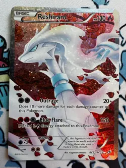 2013 Pokemon Legendary Treasures Reshiram Full Art Radiant Collection RC22 MP - Image 1