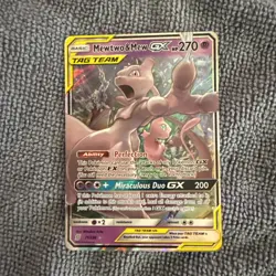 Pokemon TCG Mewtwo & Mew GX 71/236 Sm-Unified Minds Tag Team Holo NM - Image 1
